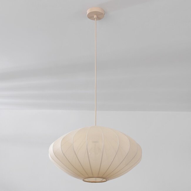 Veil 1-light pendant light - beige fabric