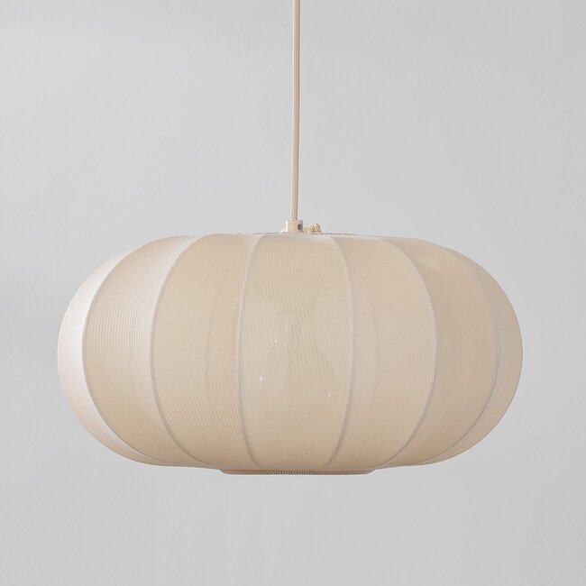 Cima 1-light pendant light - beige fabric