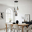 Rustique 3-light pendant lamp with smoked glass