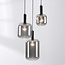 Rustique 3-light pendant with smoked glass