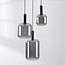 Rustique 3-light pendant light - smoked glass