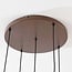 Rustique 5-light pendant light with light brown glass - bronze