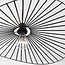 Pendant light Linae in black metal