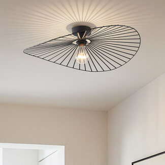Cirque ceiling lamp in black metal