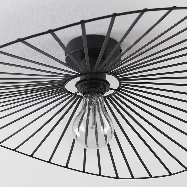 Cirque ceiling lamp in black metal