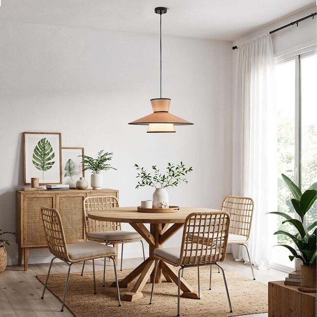 pendant light Zenith - Japandi with natural shade