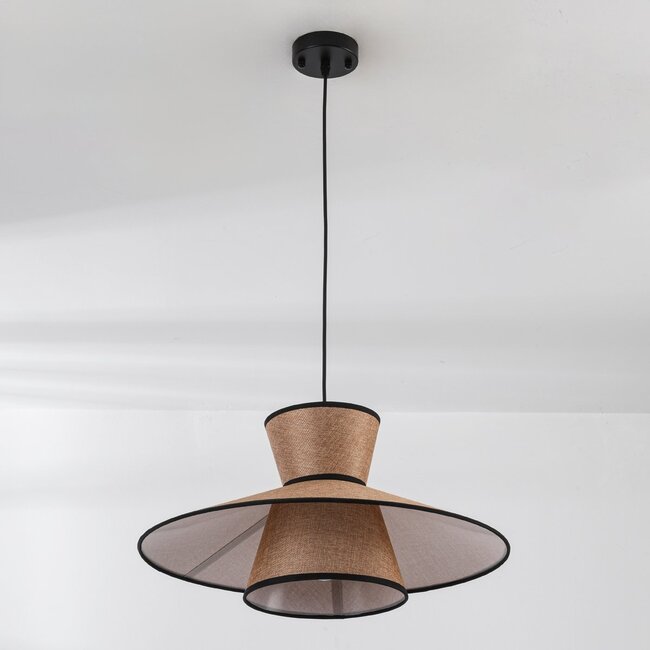 Zenith pendant lamp in Japandi style with natural shade