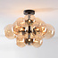 Ceiling light Decora 12-light with amber glass