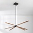 Designer pendant light Stellar with integrated 3-step dimmable LEDs - wood effect