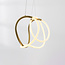 Lunara pendant lamp design with integrated 3-step dimmable LEDs - Gold