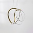 Designer pendant light Lunara with integrated 3-step dimmable LEDs - gold