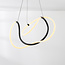 Designer pendant light Lunara with integrated 3-step dimmable LEDs - black