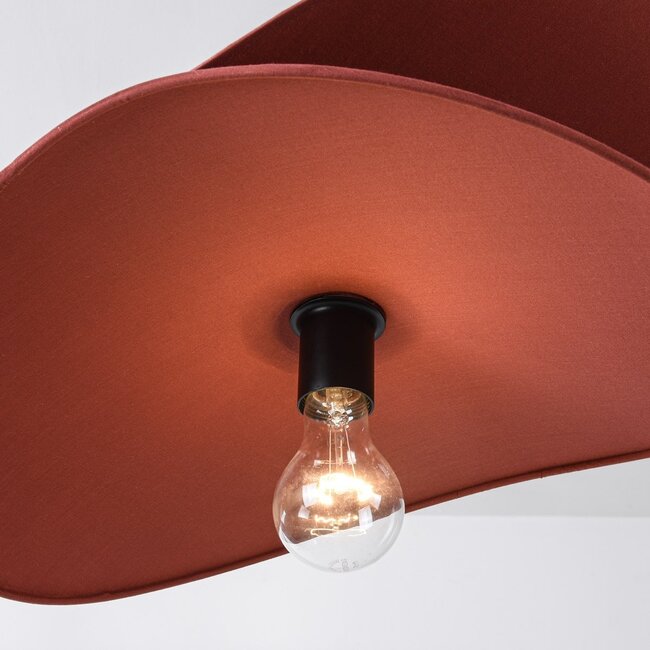 Linha 1-light pendant light - red linen