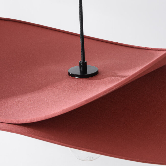 Linha 1-light pendant light - red linen