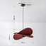 Linha 1-light pendant light - red linen