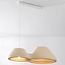 Jumo 2-light pendant light - sandy beige stone effect