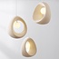 Yoru 3-light pendant light - sandy beige stone effect