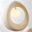Yoru 3-light pendant light - sandy beige stone effect