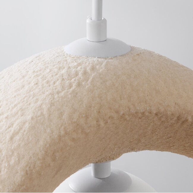 Wabi-Sabi Yoru pendant lamp with 3 light points, including G9 light source - sand beige