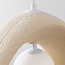 Contemporary Wabi-Sabi Akao pendant lamp with 3 light points, including light bulbs - sand beige