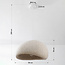 Wabi-Sabi Urban Stone pendant lamp with terrazzo beige stone effect - 50 x 34 cm