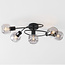 5-light ceiling light Globe - smoked glass