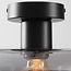 Ceiling lights Dome Black with smoked glass