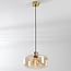 pendant light Shade - gold with amber glass
