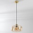 pendant light Shade - gold with amber glass