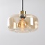 Contemporary Shade pendant lamp with a modern twist - Amber glass