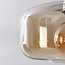 pendant light Shade - gold with amber glass