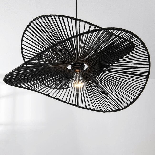 Modern boho-chic pendant lamp Janah - Black