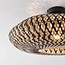 Boho-chic ceiling lamp Marui in hand-woven bamboo