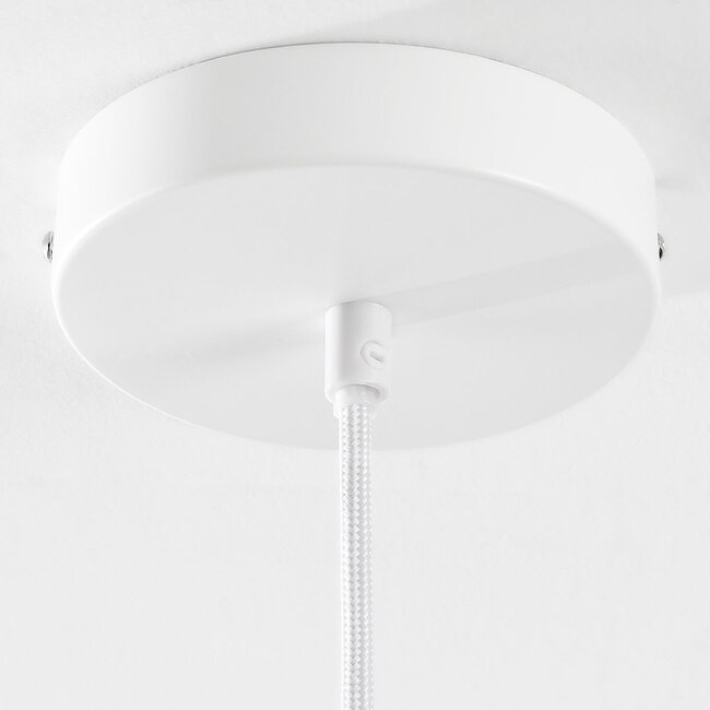 Tsuki pendant lamp made of off-white felt