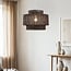 Japandi Sumi pendant light in dark brown