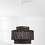 Japandi Sumi pendant light in dark brown
