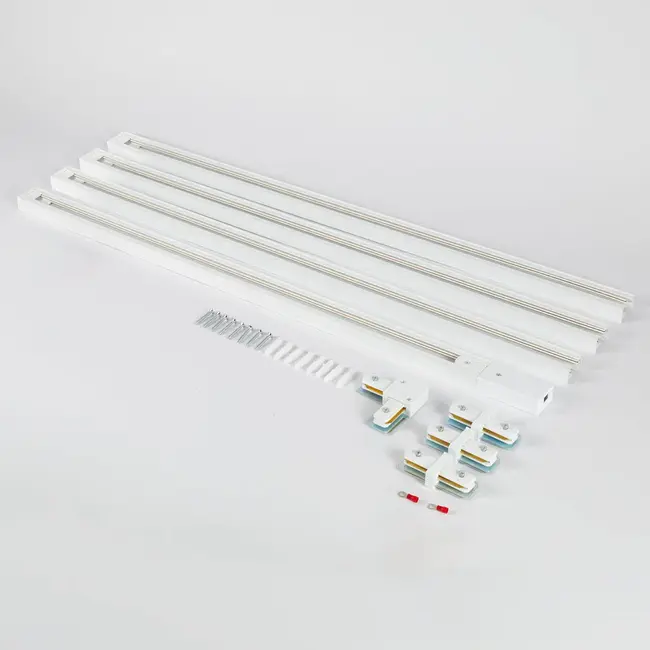 1-phase track system set of 3 metres with Beam spotlights, white