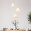 3-light pendant lamp Inswa 3D-printed with wavy design