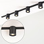 Modern 1.5 metre single-phase track lighting system with Zylo spotlights - ceiling lights