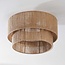 Fika ceiling lamp with woven hemp shade