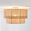 Ceiling light Fika with woven hemp shade
