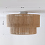 Fika ceiling lamp with woven hemp shade