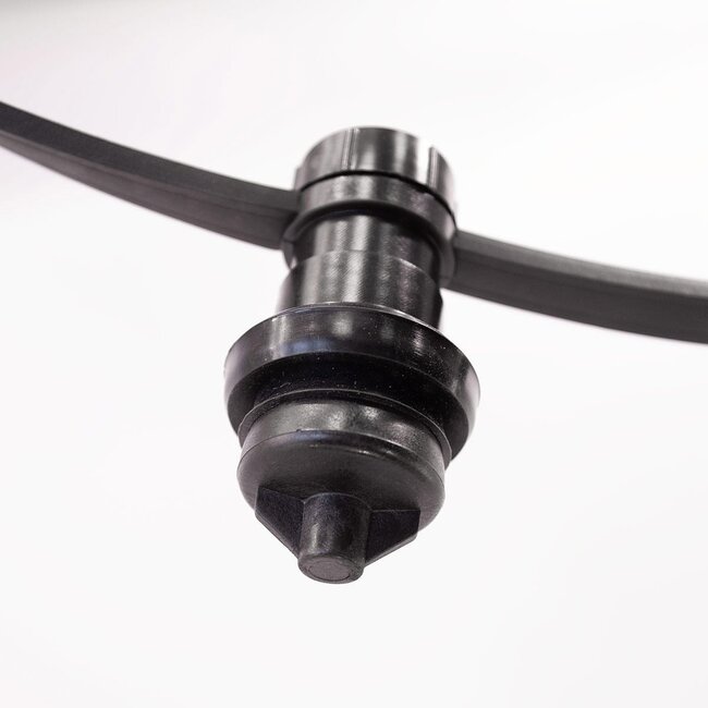 Black E27 cover fitting for Festoon lighting cables