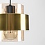 3-light pendant light Faey - black with amber glass