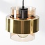 Contemporary Faey 3-light pendant lamp with Amber glass