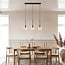 Designer pendant light Tovano 3-light with amber glass