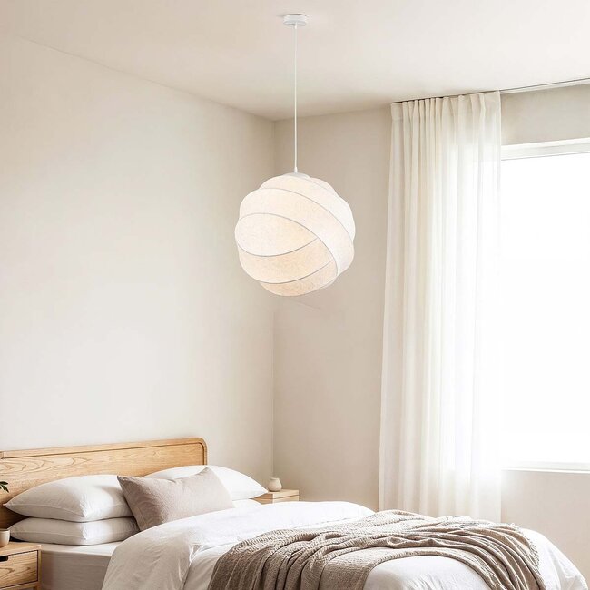 Minimalist Soie pendant lamp in silk look