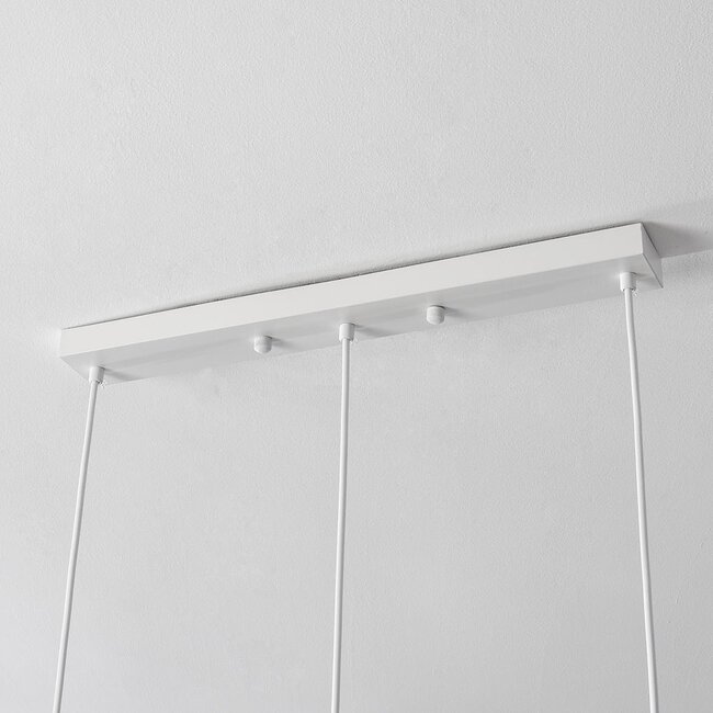 Wabi-Sabi Hikari pendant lamp with White stone effect, 3-light