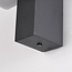Black Roberto wall lamp with twilight sensor