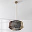 Pendant light Ravon made of three-colour braided rope